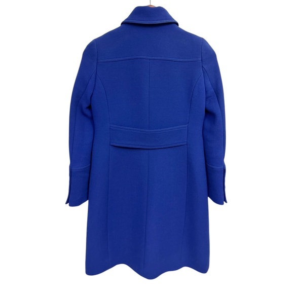 J.Crew Double Cloth Metro Wool Coat THINSULATE Royal Blue Lady Day Size 0P - Picture 6 of 14